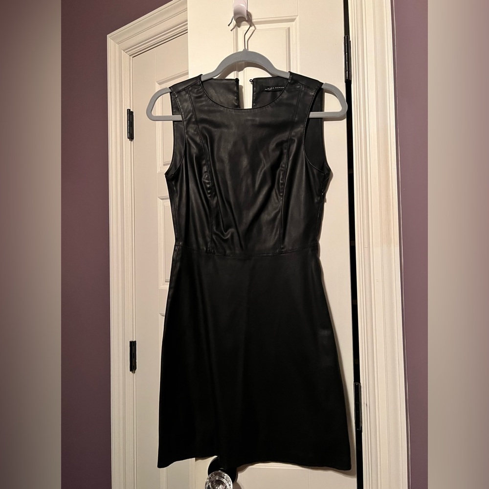 Little black faux leather dress